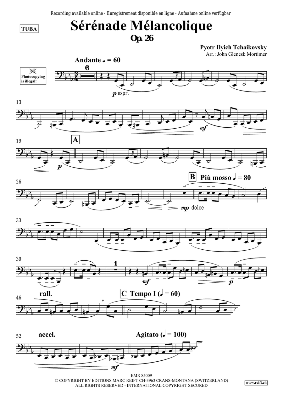 Sérénade Mélancolique Sérénade Mélancolique Tuba scores gallery preview page 3
