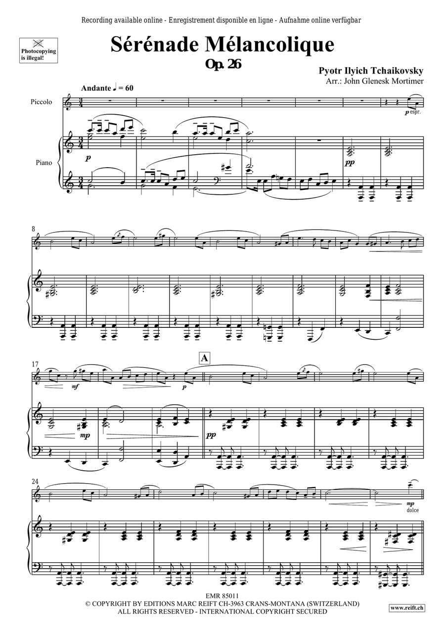 Sérénade Mélancolique Sérénade Mélancolique Piccolo scores gallery preview page 4