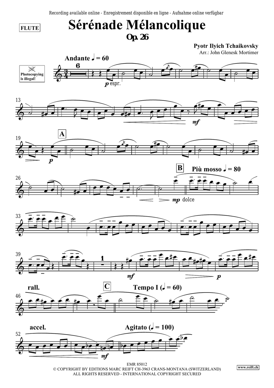 Sérénade Mélancolique Sérénade Mélancolique Flute Solo scores gallery preview page 3
