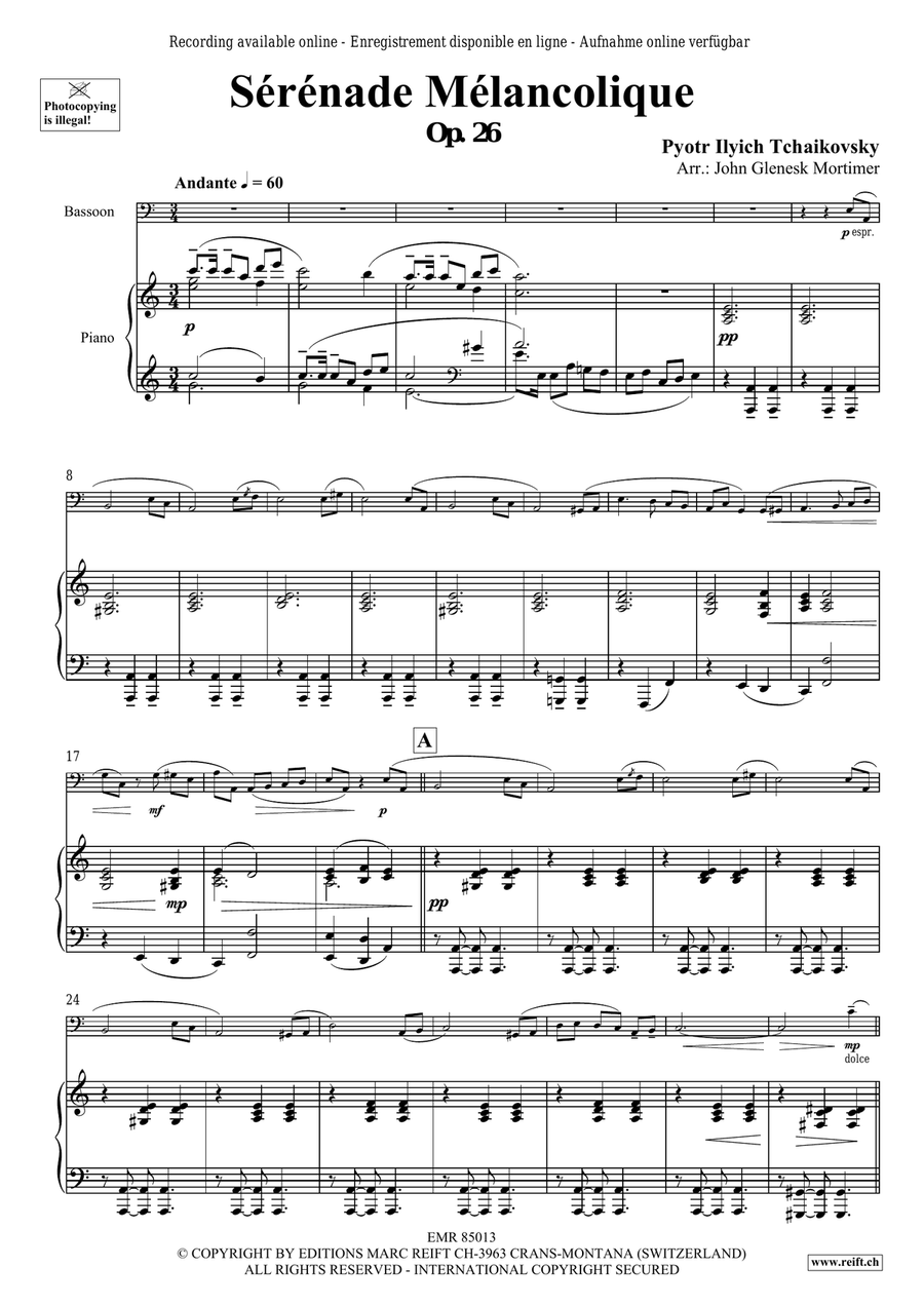 Sérénade Mélancolique Sérénade Mélancolique Bassoon Solo scores gallery preview page 4