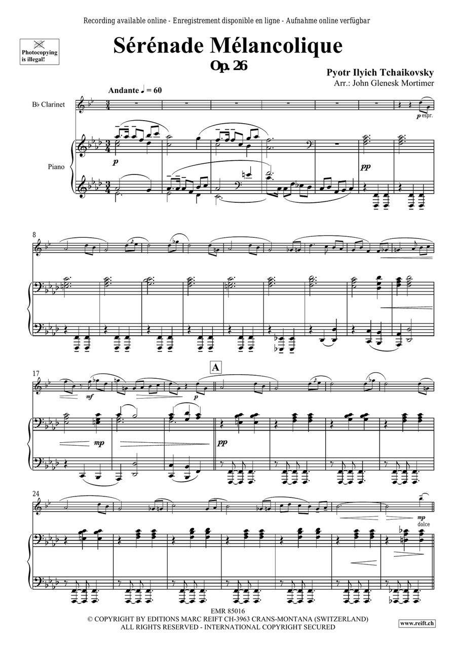 Sérénade Mélancolique Sérénade Mélancolique Clarinet Solo scores gallery preview page 4