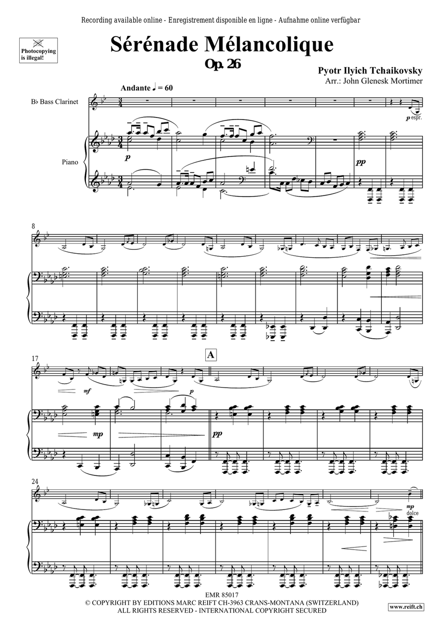 Sérénade Mélancolique Sérénade Mélancolique Bass Clarinet scores gallery preview page 4