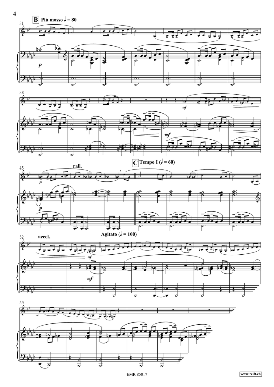 Sérénade Mélancolique Sérénade Mélancolique Bass Clarinet scores gallery preview page 5