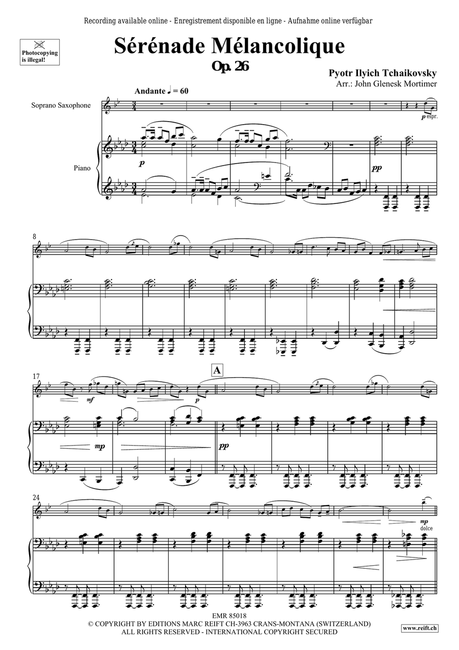 Sérénade Mélancolique Sérénade Mélancolique Soprano Saxophone scores gallery preview page 4