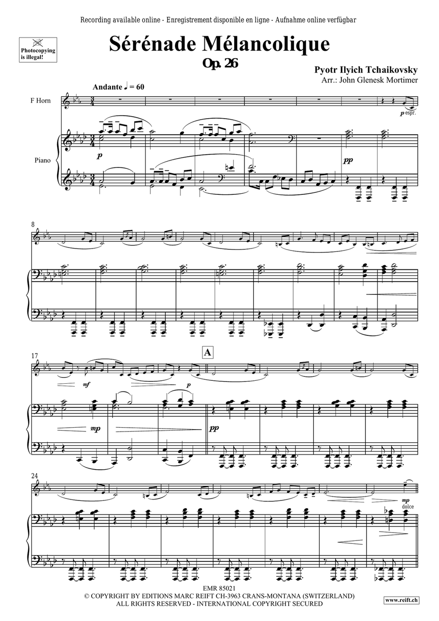 Sérénade Mélancolique Sérénade Mélancolique Horn scores gallery preview page 4