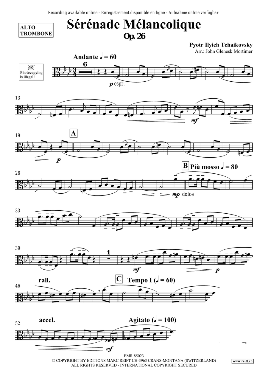 Sérénade Mélancolique Sérénade Mélancolique Piano Accompaniment scores gallery preview page 3