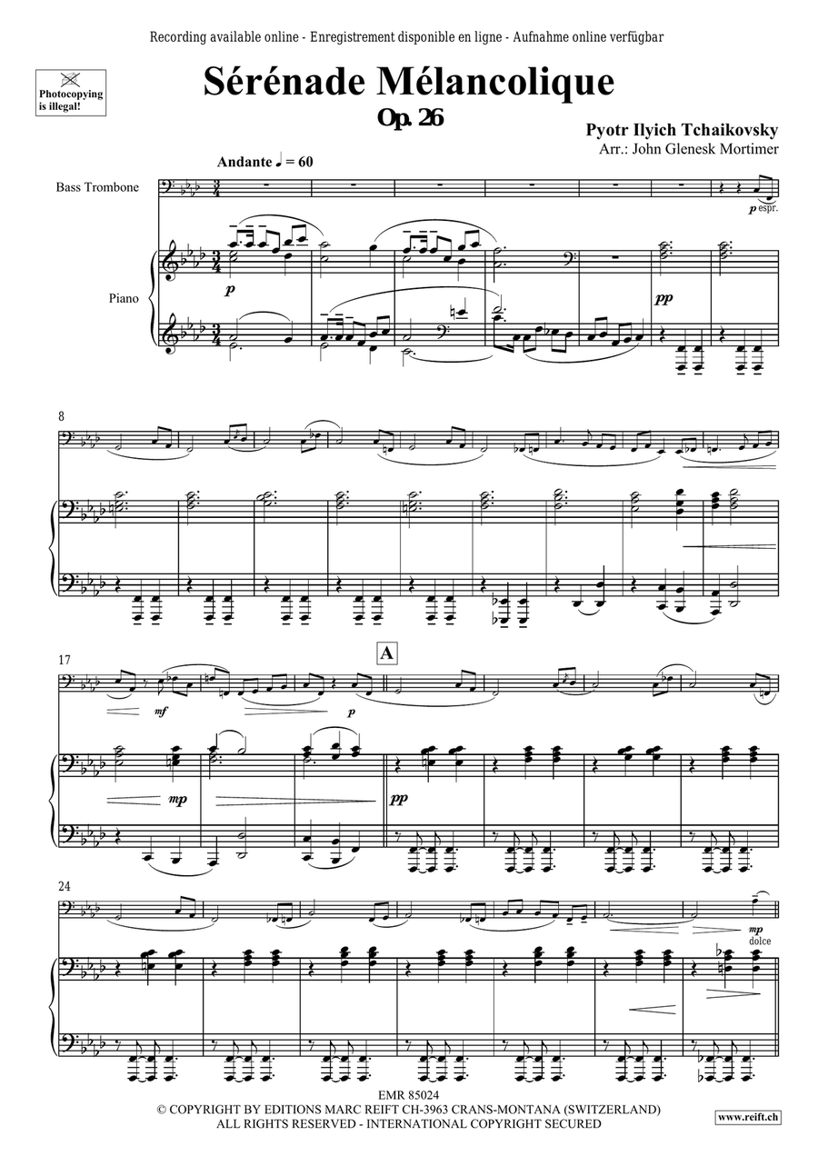Sérénade Mélancolique Sérénade Mélancolique Bass Trombone scores gallery preview page 4