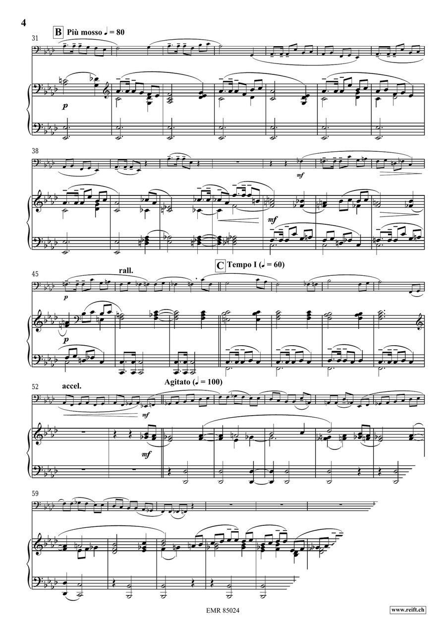 Sérénade Mélancolique Sérénade Mélancolique Bass Trombone scores gallery preview page 5