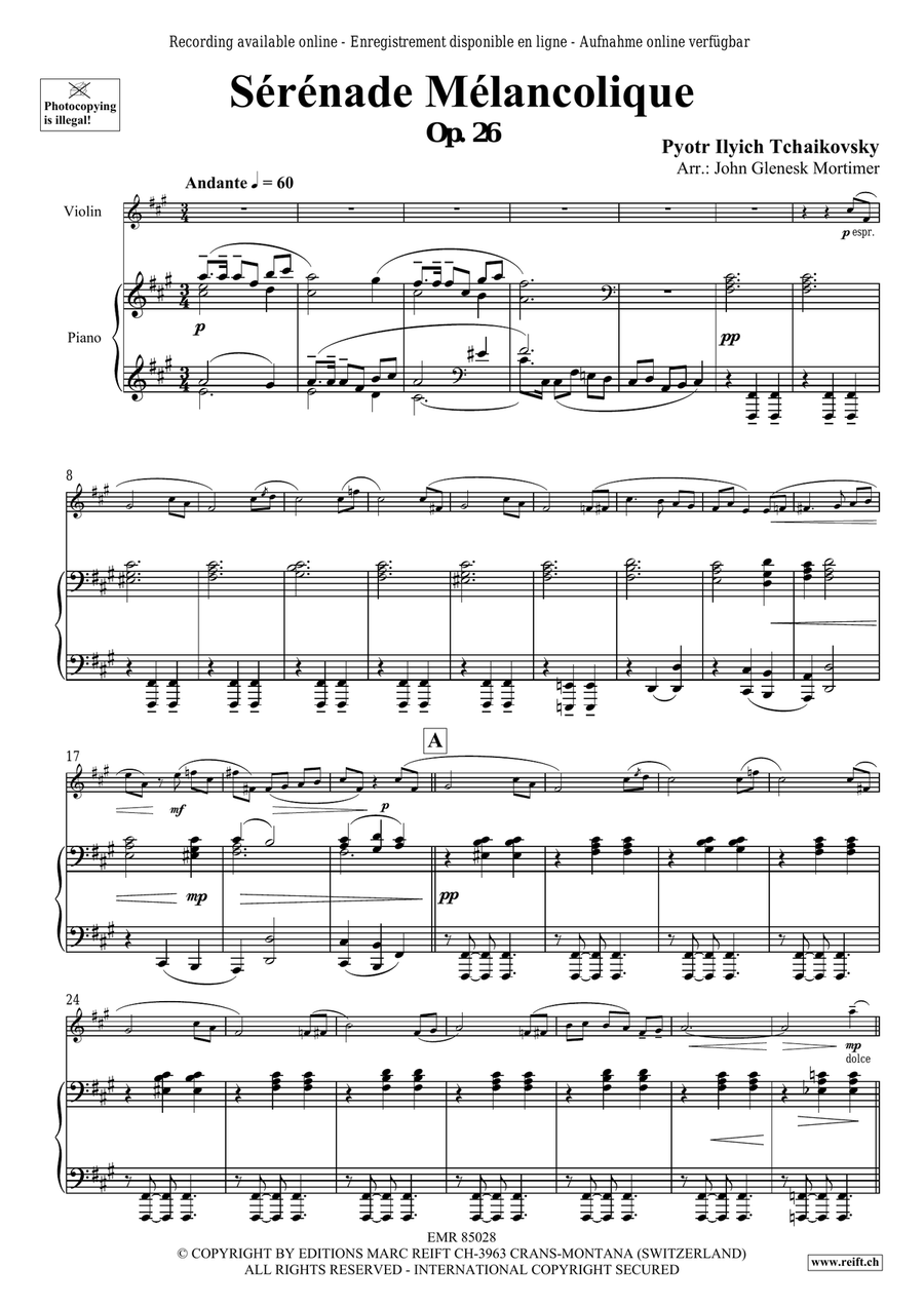 Sérénade Mélancolique Sérénade Mélancolique Violin Solo scores gallery preview page 4