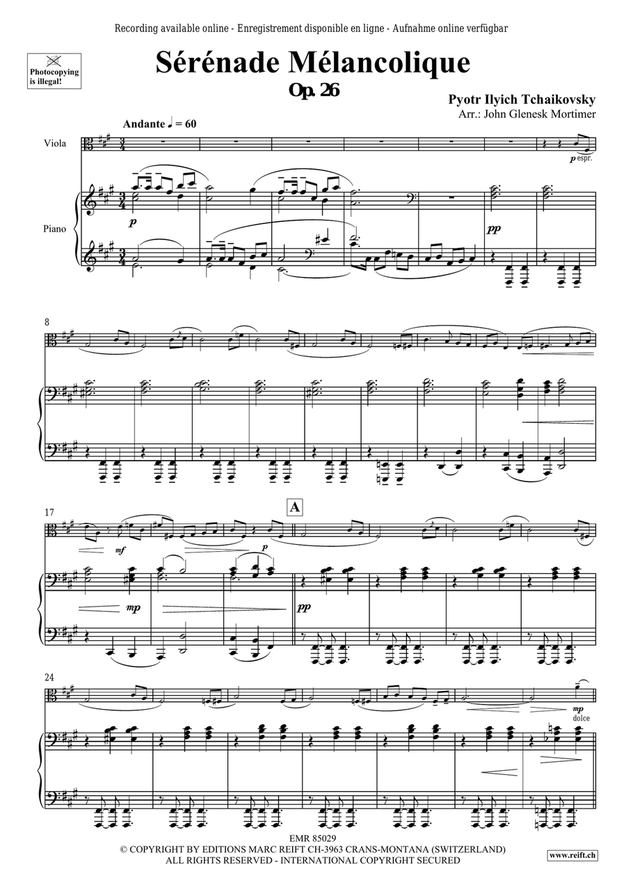 Sérénade Mélancolique Sérénade Mélancolique Piano Accompaniment scores gallery preview page 4
