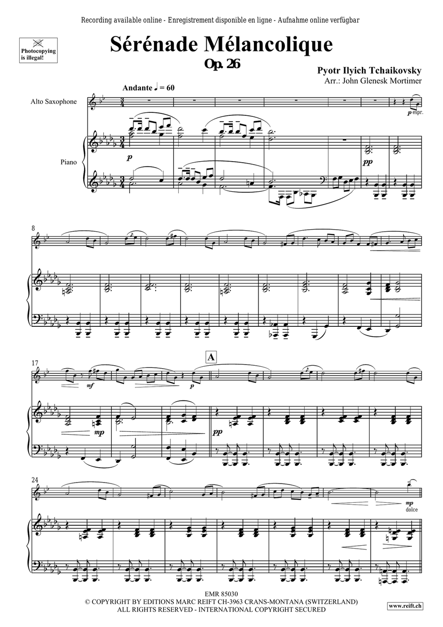 Sérénade Mélancolique Sérénade Mélancolique Alto Saxophone scores gallery preview page 4