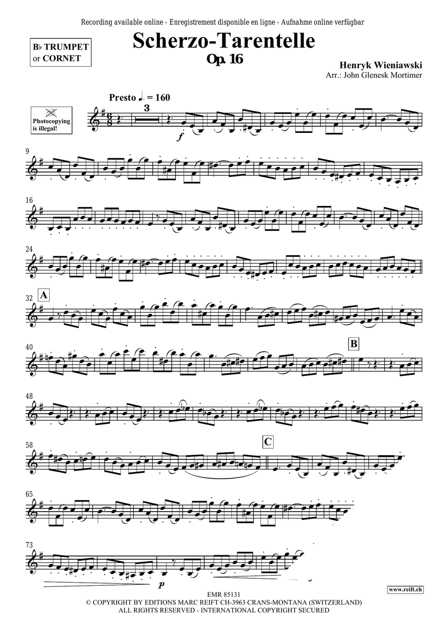 Scherzo-Tarantelle Scherzo-Tarantelle Cornet scores gallery preview page 3