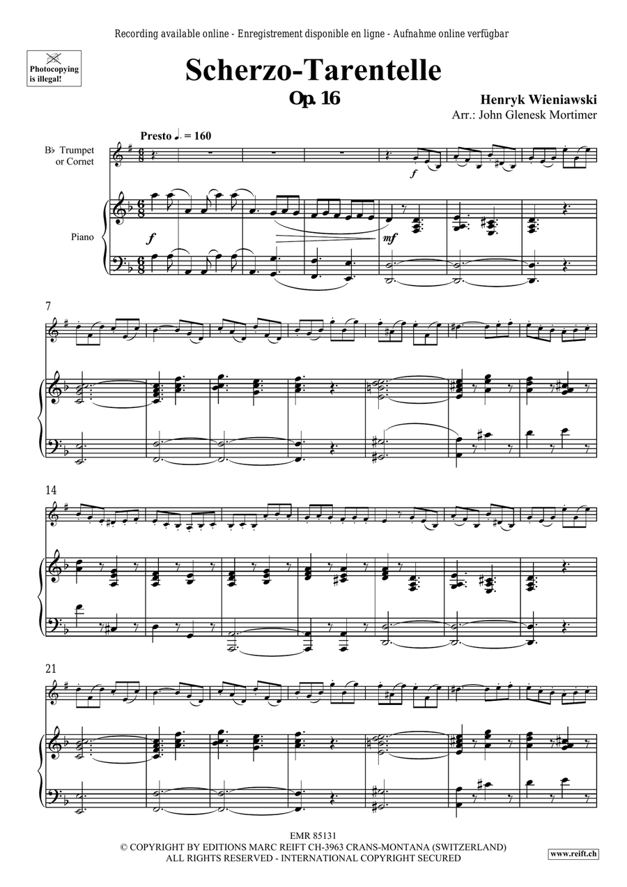 Scherzo-Tarantelle Scherzo-Tarantelle Cornet scores gallery preview page 4