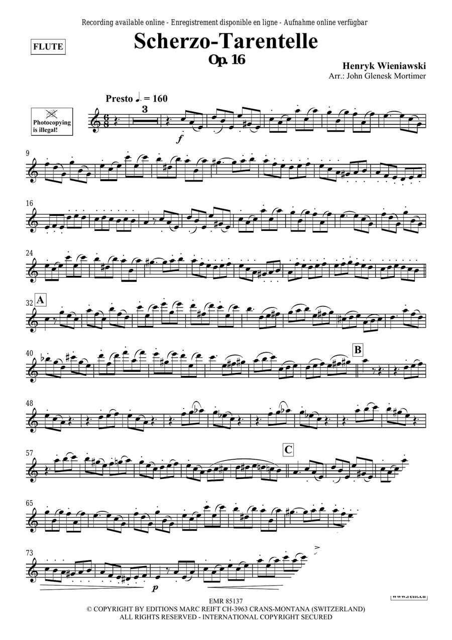 Scherzo-Tarantelle Scherzo-Tarantelle Flute Solo scores gallery preview page 3