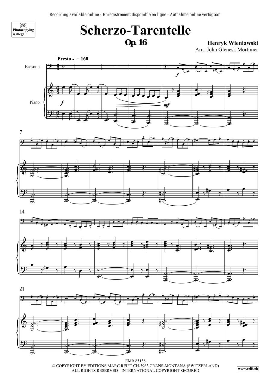 Scherzo-Tarantelle Scherzo-Tarantelle Bassoon Solo scores gallery preview page 4