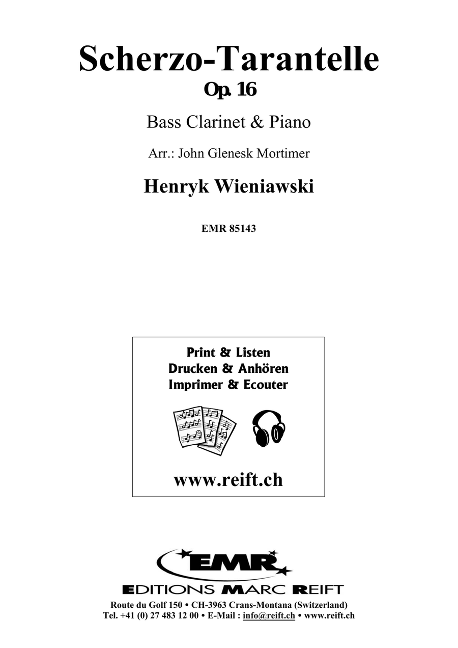 Scherzo-Tarantelle Scherzo-Tarantelle Bass Clarinet scores gallery preview page 2