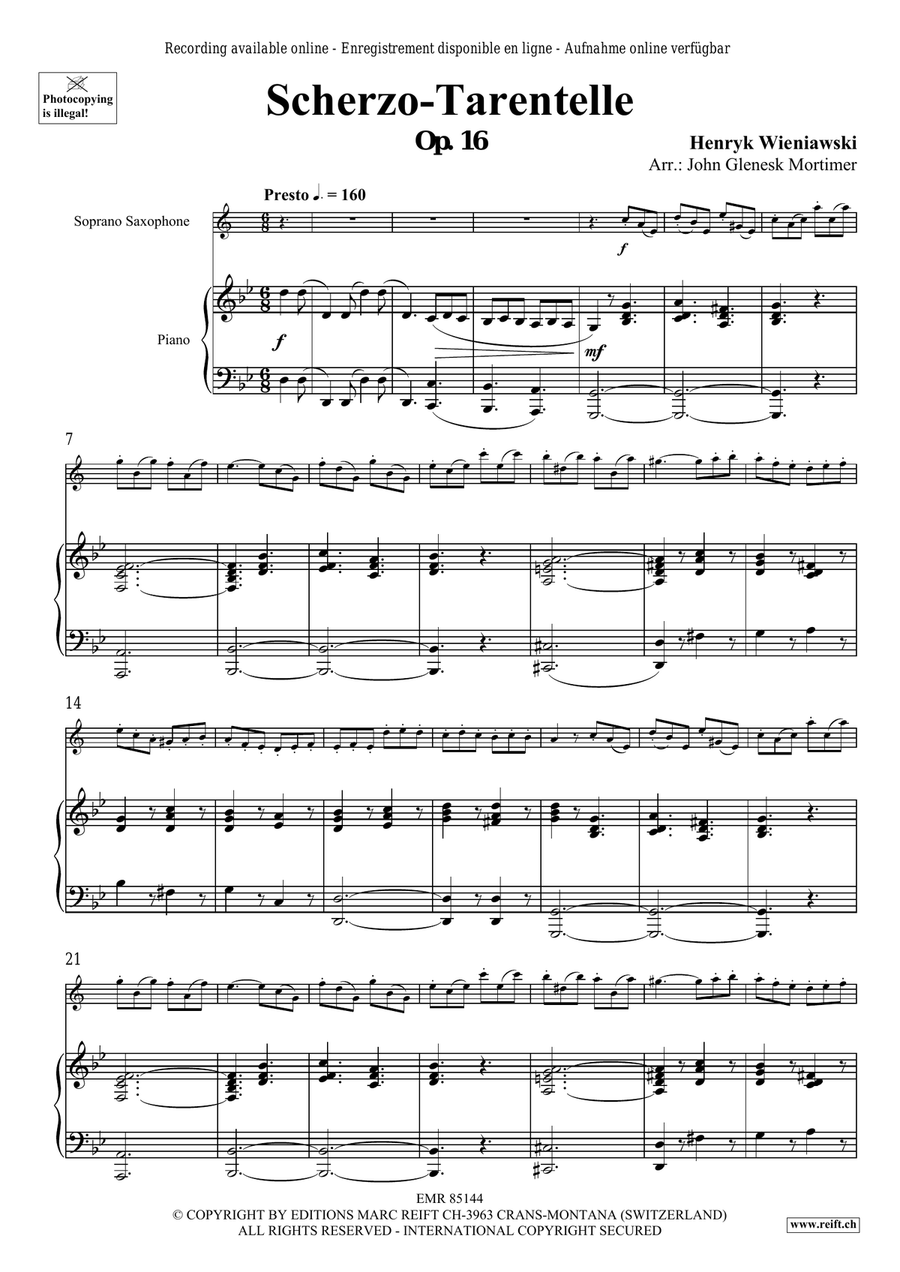 Scherzo-Tarantelle Scherzo-Tarantelle Soprano Saxophone scores gallery preview page 4