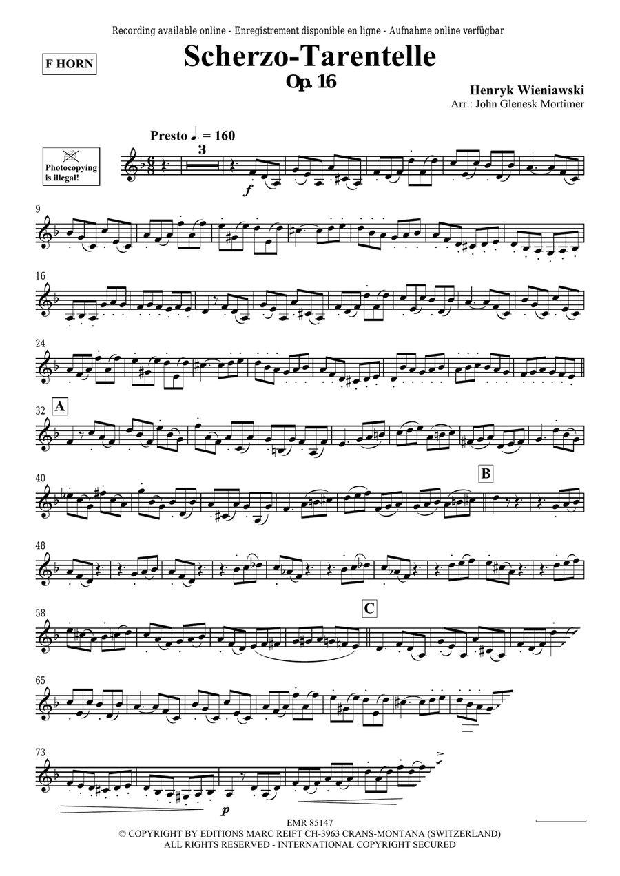 Scherzo-Tarantelle Scherzo-Tarantelle Horn scores gallery preview page 3