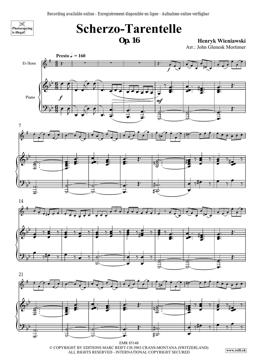 Scherzo-Tarantelle Scherzo-Tarantelle Horn scores gallery preview page 4