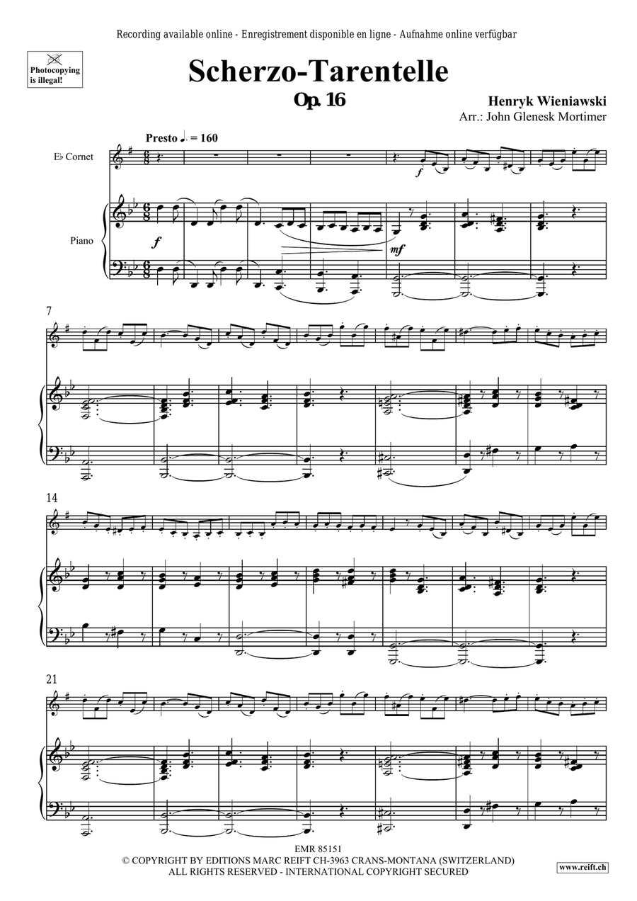 Scherzo-Tarantelle Scherzo-Tarantelle Cornet scores gallery preview page 4