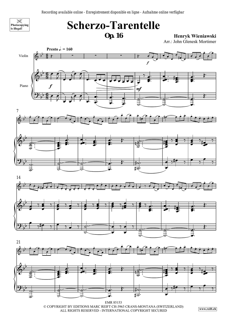 Scherzo-Tarantelle Scherzo-Tarantelle Violin Solo scores gallery preview page 4