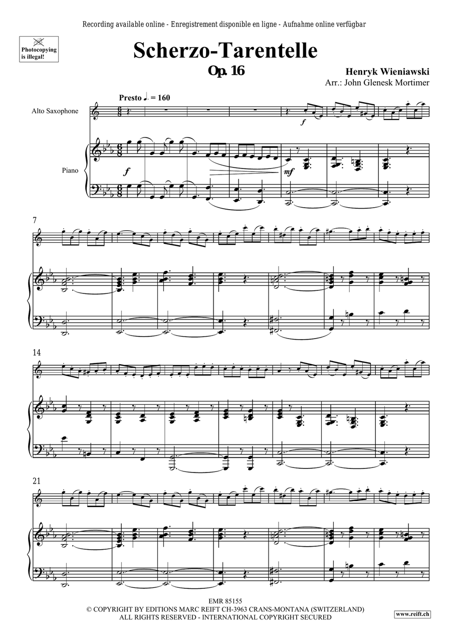 Scherzo-Tarantelle Scherzo-Tarantelle Alto Saxophone scores gallery preview page 4