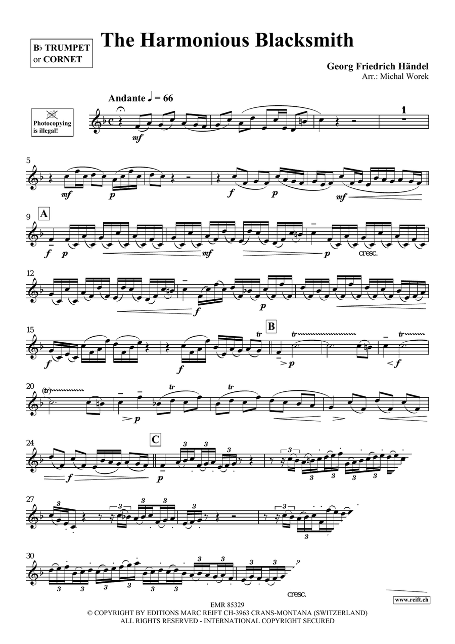 The Harmonious Blacksmith Cornet scores gallery preview page 3