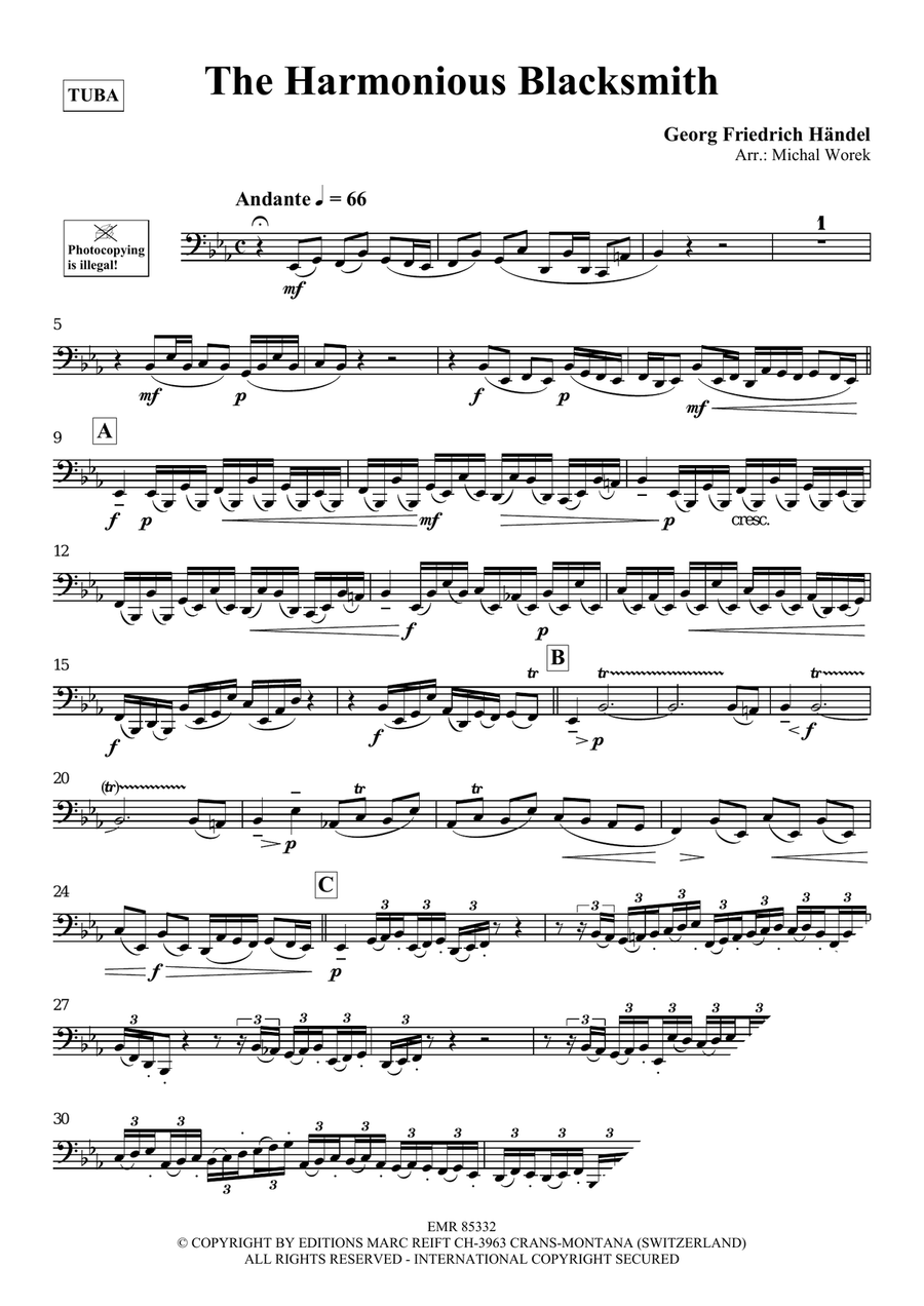 The Harmonious Blacksmith Tuba scores gallery preview page 3