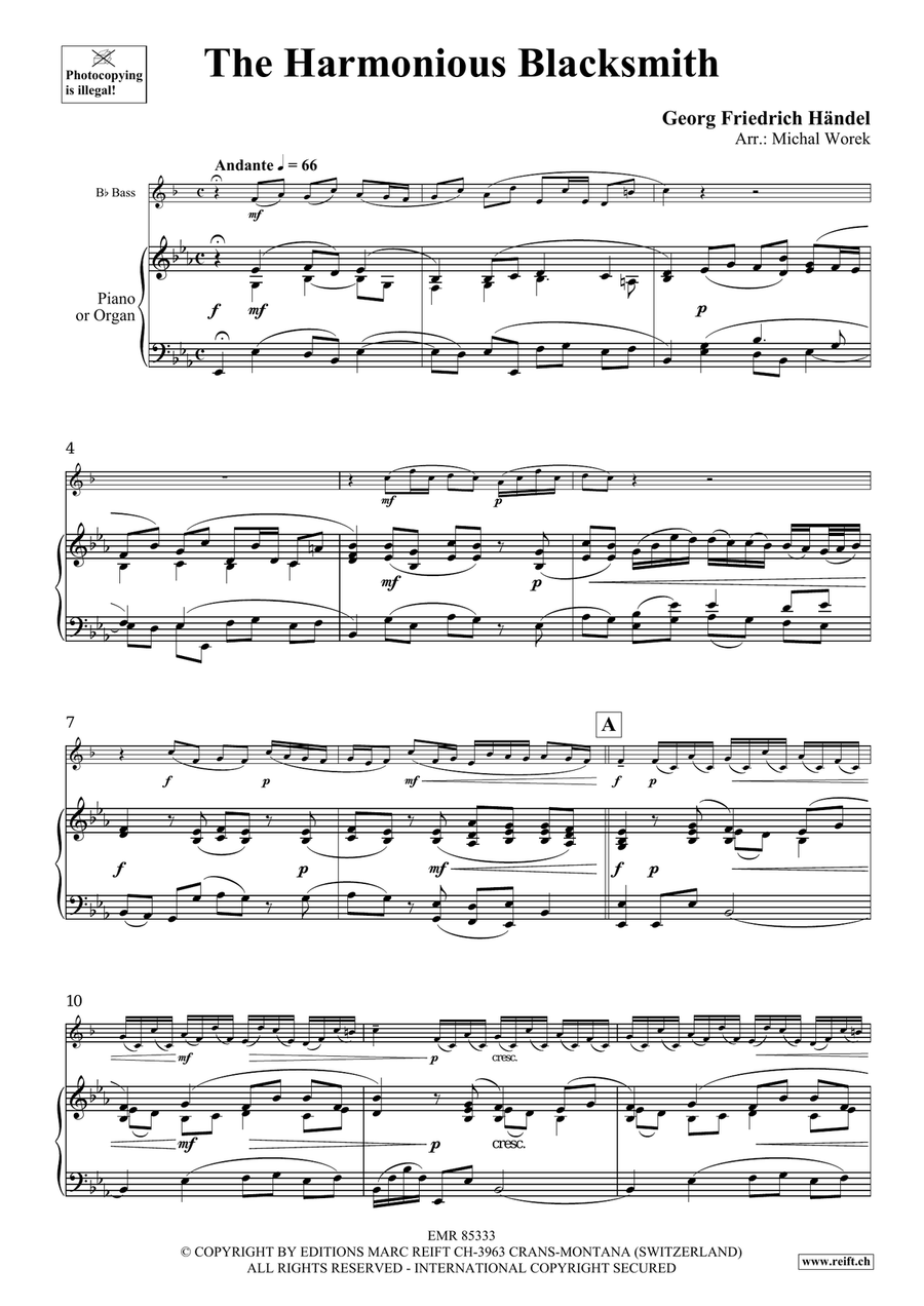 The Harmonious Blacksmith Organ scores gallery preview page 4