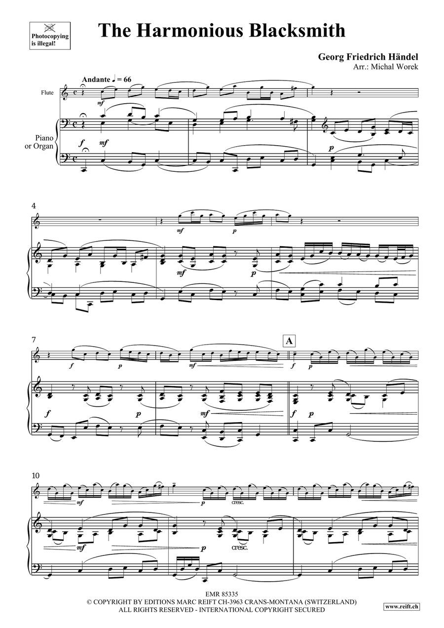 The Harmonious Blacksmith Flute Solo scores gallery preview page 4