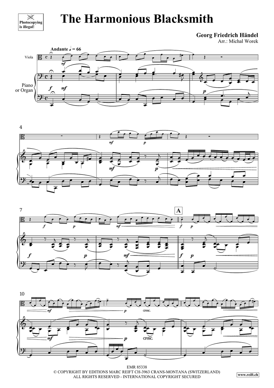 The Harmonious Blacksmith Viola scores gallery preview page 4