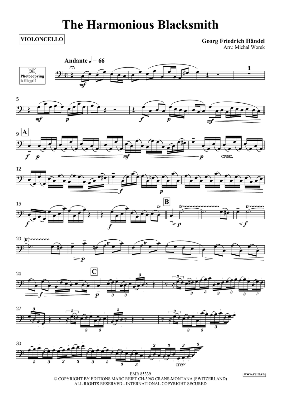 The Harmonious Blacksmith Organ scores gallery preview page 3