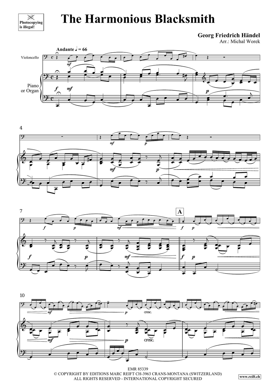 The Harmonious Blacksmith Organ scores gallery preview page 4