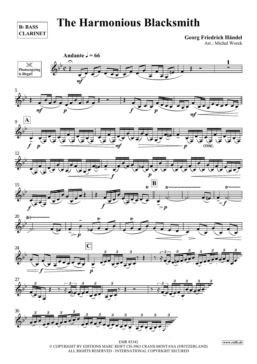 The Harmonious Blacksmith Bass Clarinet scores gallery preview page 3