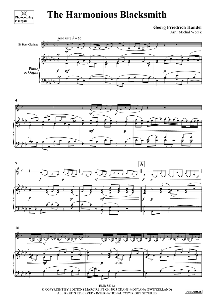 The Harmonious Blacksmith Bass Clarinet scores gallery preview page 4