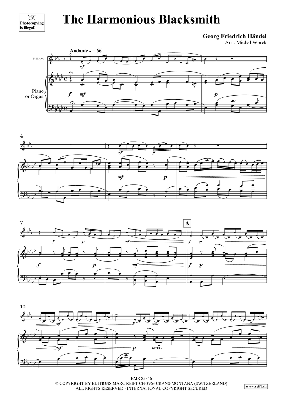 The Harmonious Blacksmith Horn scores gallery preview page 4