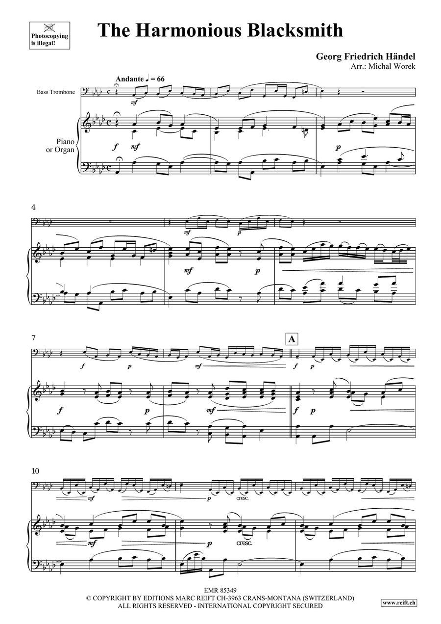 The Harmonious Blacksmith Trombone scores gallery preview page 4