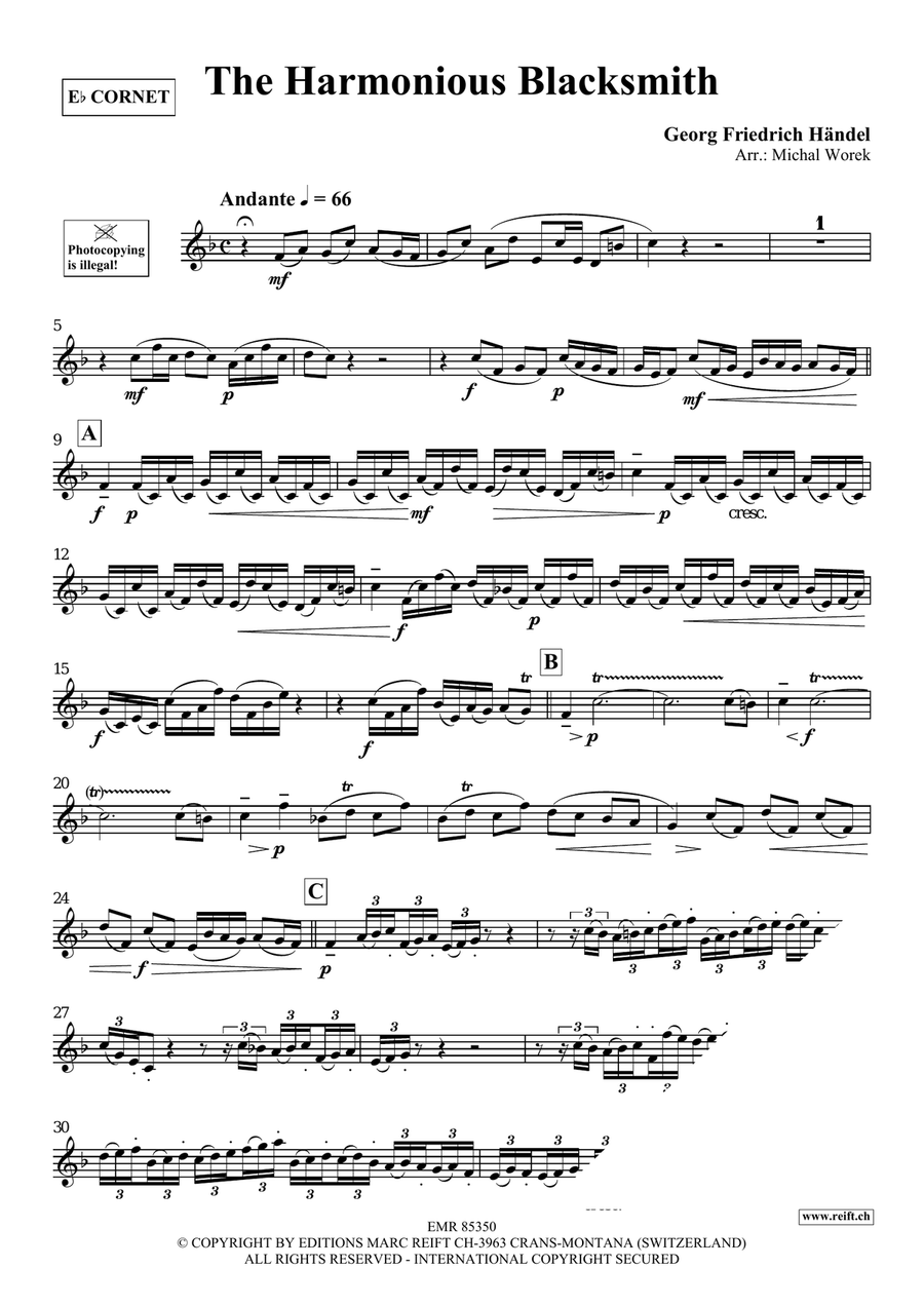 The Harmonious Blacksmith Cornet scores gallery preview page 3
