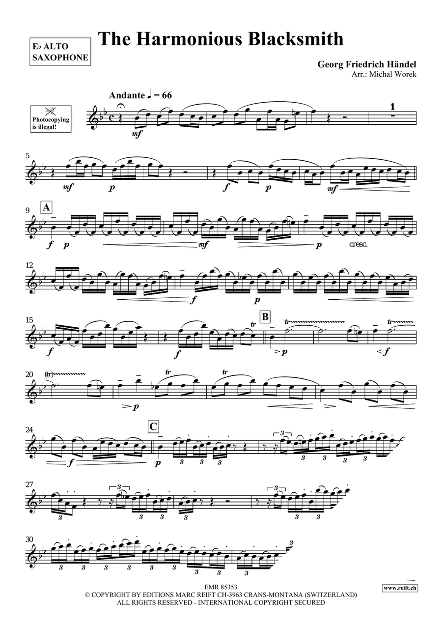 The Harmonious Blacksmith Alto Saxophone scores gallery preview page 3
