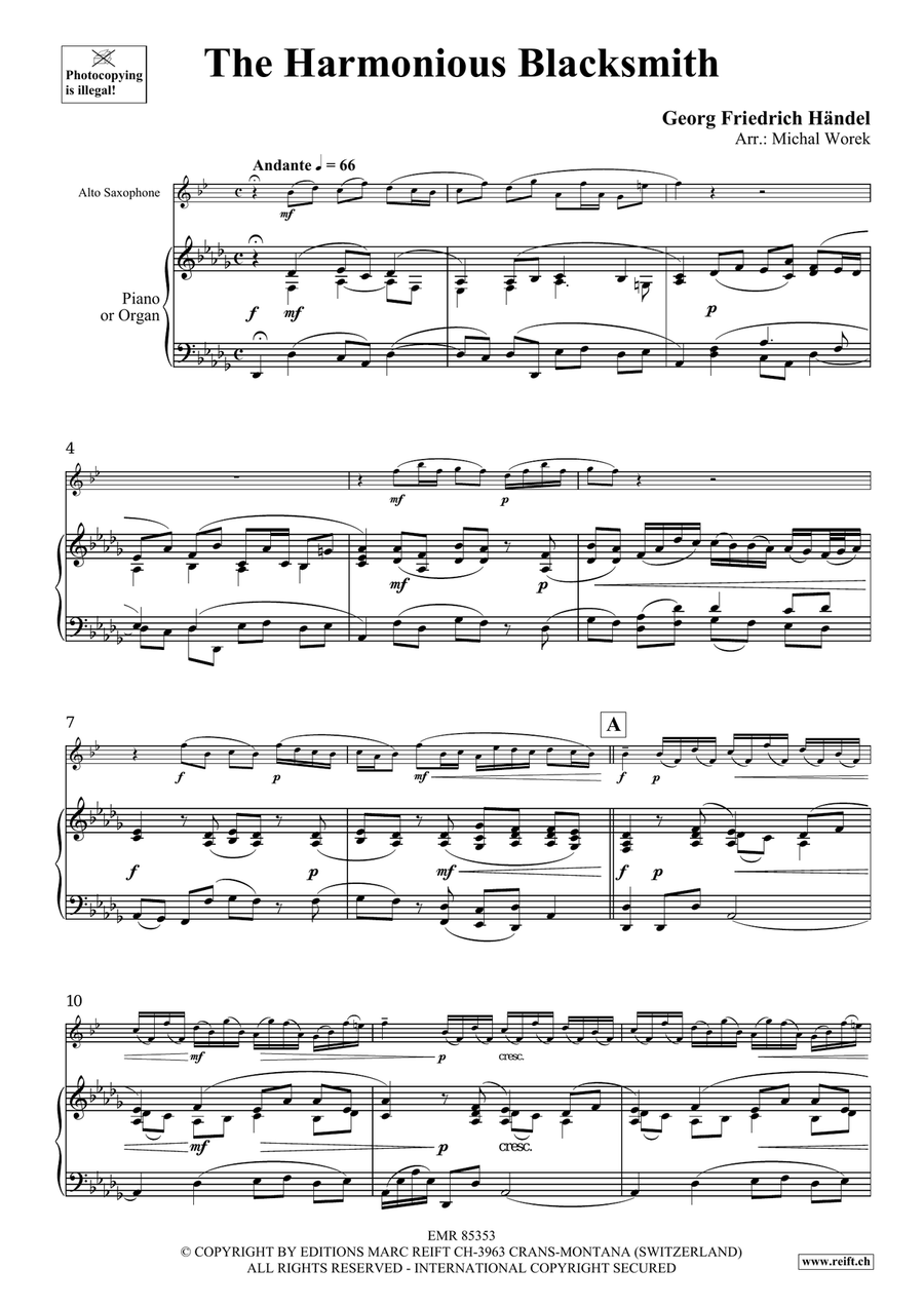 The Harmonious Blacksmith Alto Saxophone scores gallery preview page 4