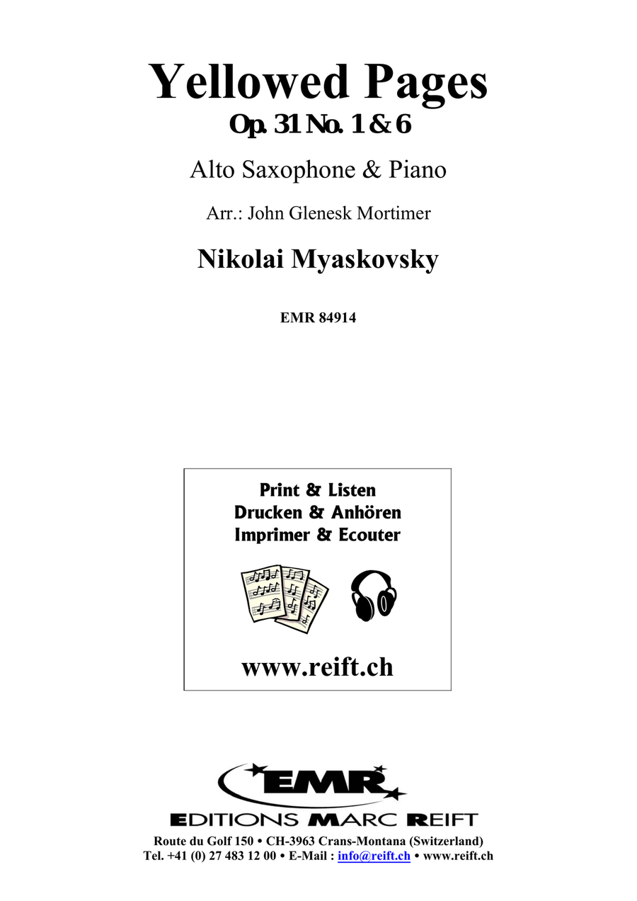 Yellowed Pages Yellowed Pages Alto Saxophone scores gallery preview page 2