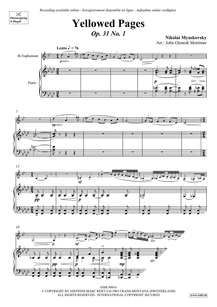 Yellowed Pages Yellowed Pages Euphonium scores gallery preview page 3