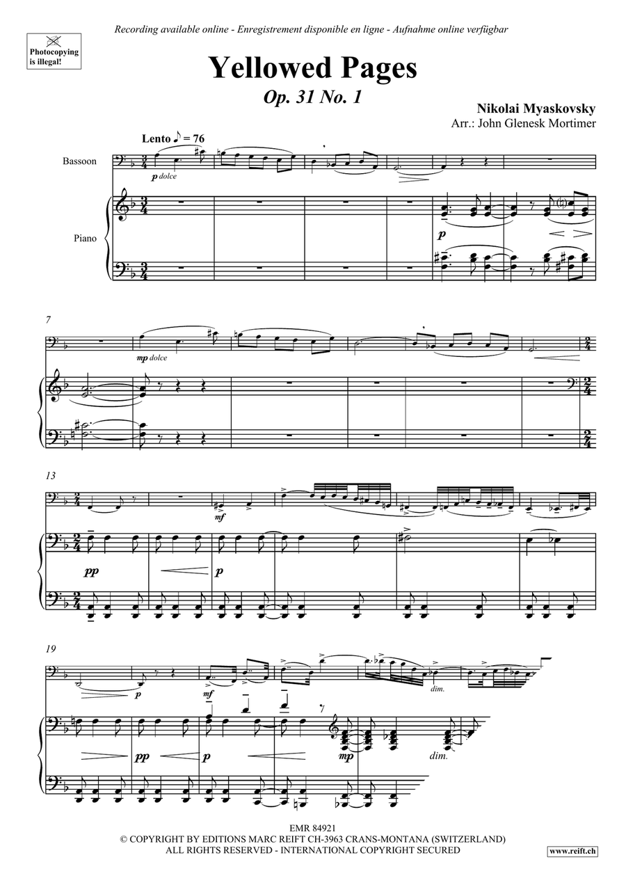 Yellowed Pages Yellowed Pages Bassoon Solo scores gallery preview page 3