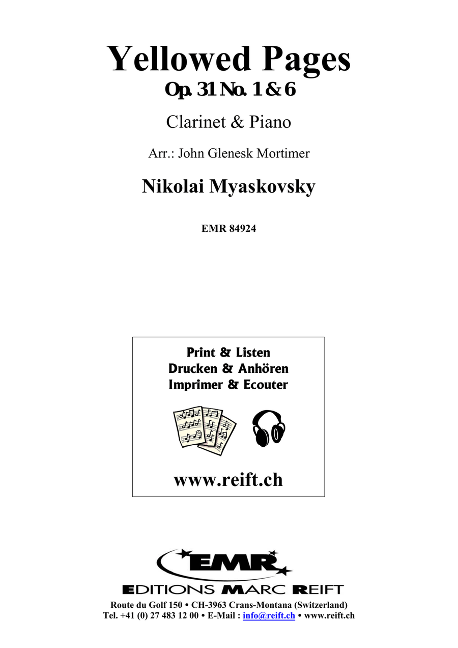 Yellowed Pages Yellowed Pages Clarinet Solo scores gallery preview page 2