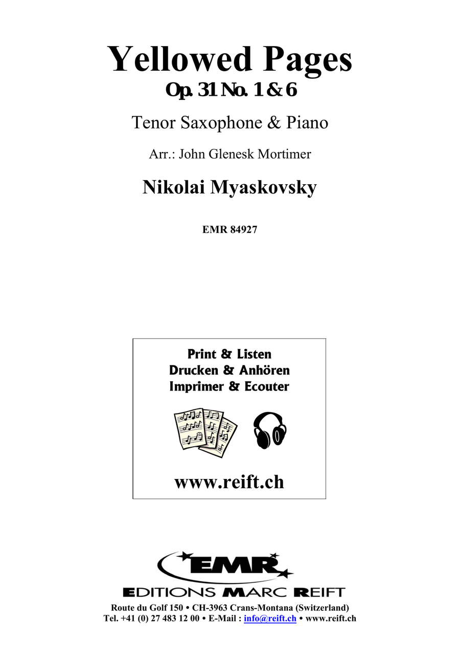 Yellowed Pages Yellowed Pages Tenor Saxophone scores gallery preview page 2