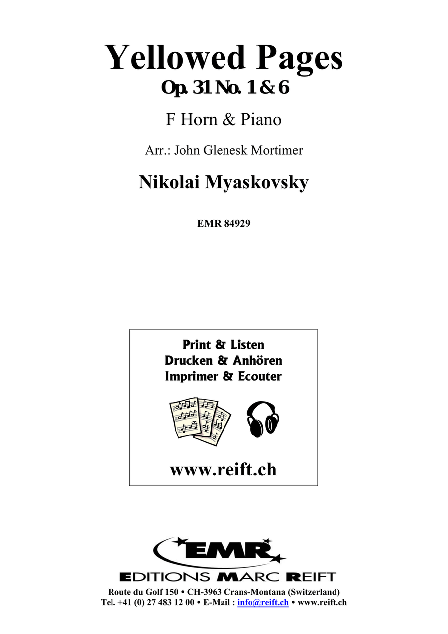 Yellowed Pages Yellowed Pages Horn scores gallery preview page 2