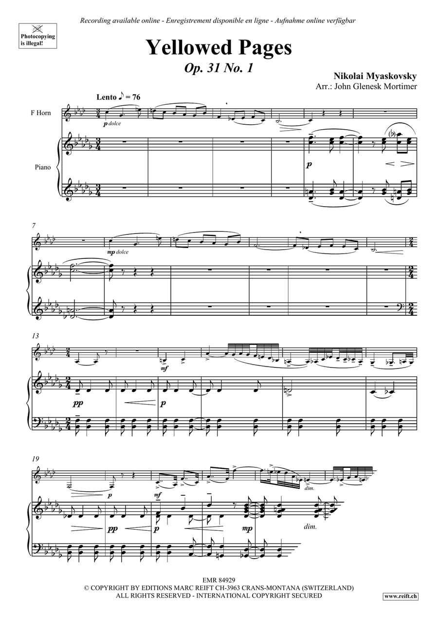 Yellowed Pages Yellowed Pages Horn scores gallery preview page 3