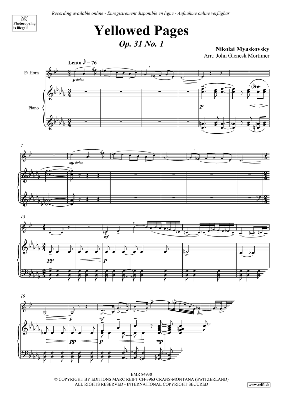 Yellowed Pages Yellowed Pages Horn scores gallery preview page 3