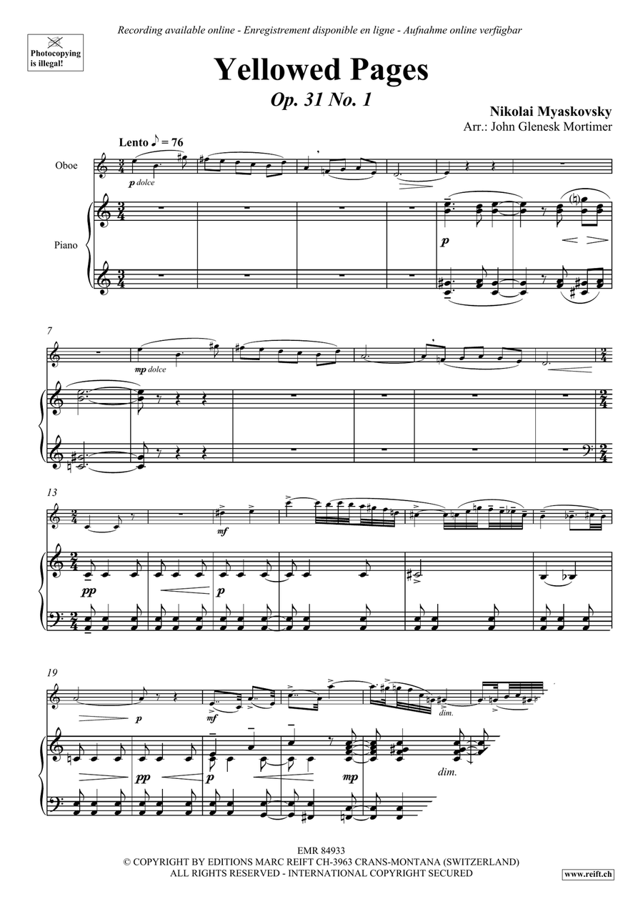 Yellowed Pages Yellowed Pages Piano Accompaniment scores gallery preview page 3