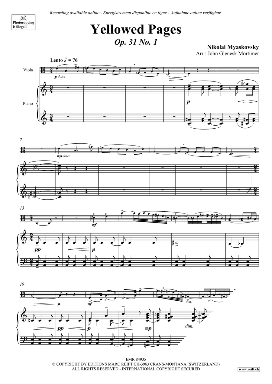Yellowed Pages Yellowed Pages Piano Accompaniment scores gallery preview page 3